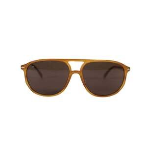 David Beckham Lightweight Aviator Sunglasses - Yellow Horn / Brown - NWT
